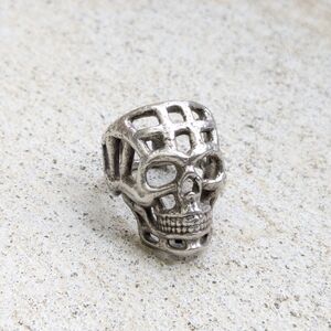 Sterling Silver Skull Ring 11.25 Skeleton Biker Punk
